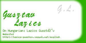 gusztav lazics business card